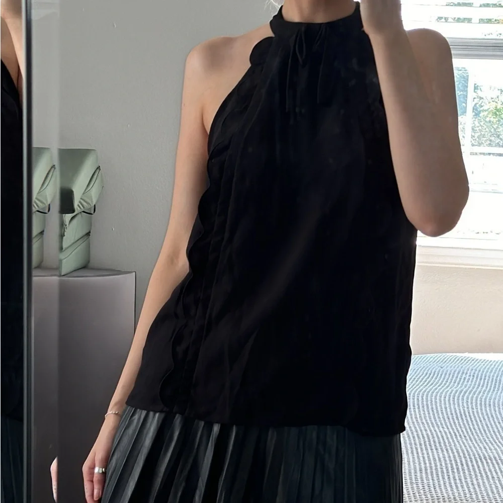 Victoria Beckham Target Black Ruffle Tank - Picture 3 of 7
